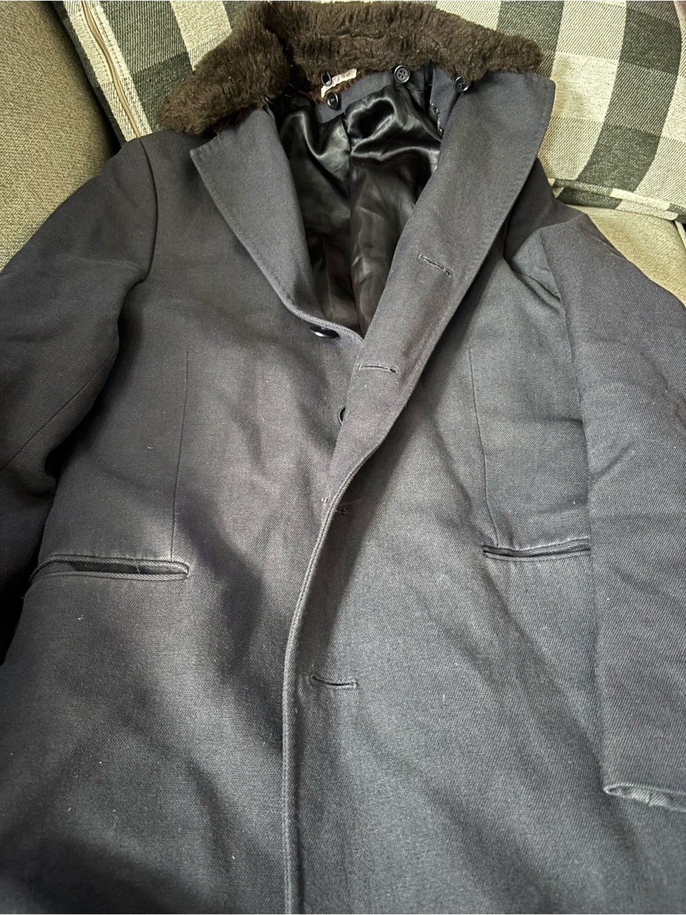 Gant Rugger Mens Small Long Blue Coat